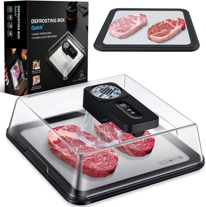 AuntyFey Rapid Meat Defrost Tray Airflow Tech, No Water