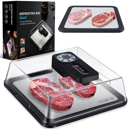 AuntyFey Rapid Meat Defrost Tray Airflow Tech, No Water