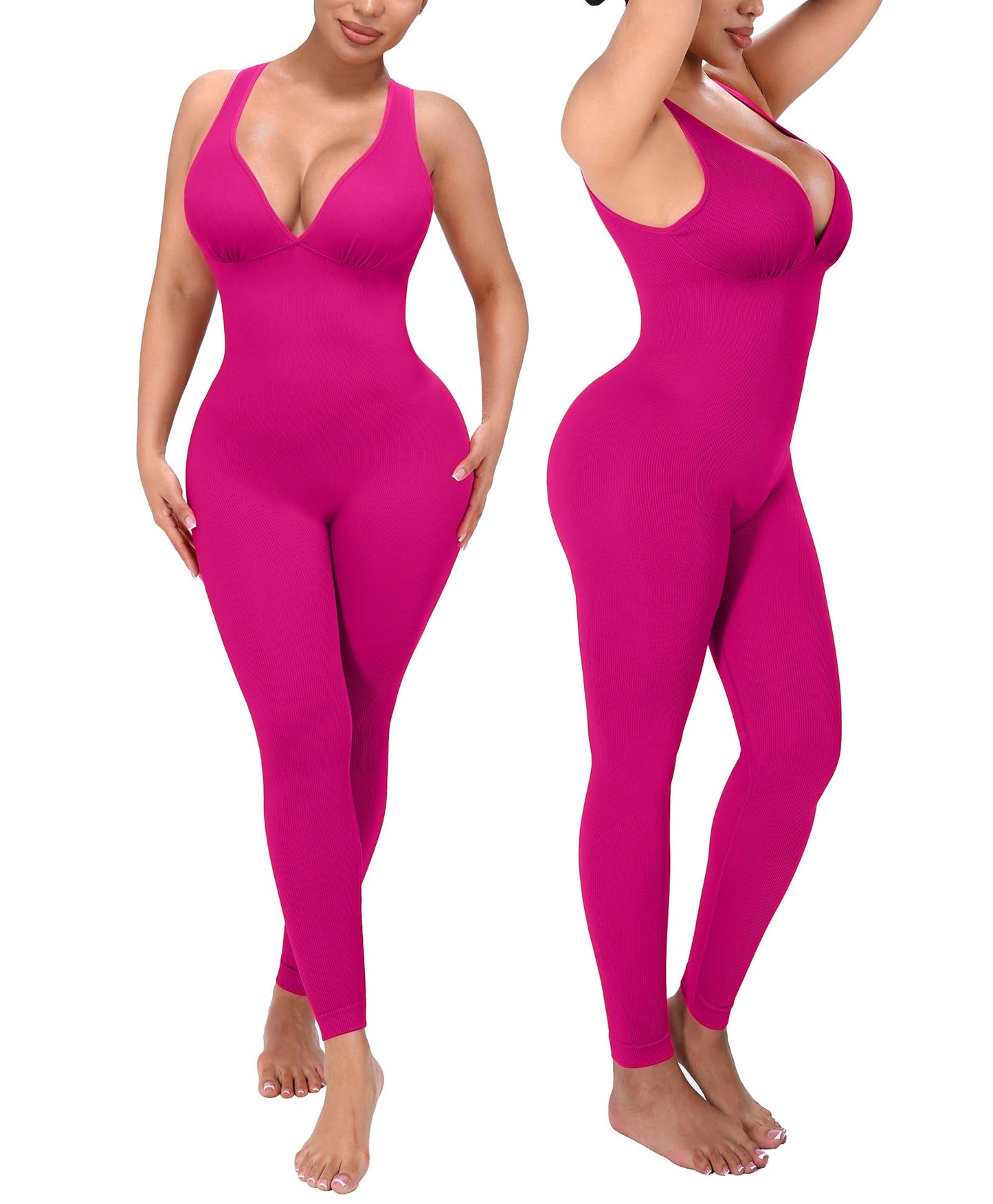 SHAPELLX Women's Tummy Control One-Piece Yoga Jumpsuit