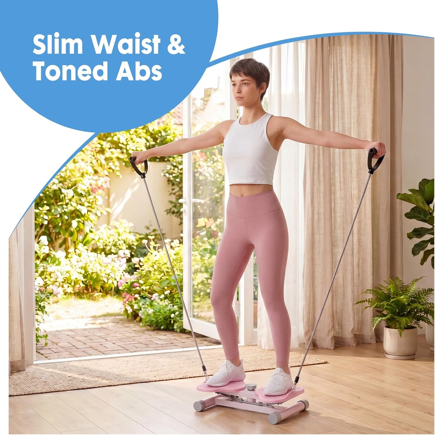 DUMOS Silent Anti-Slip Waist Twister Board, 300lbs Home Waist Trainer