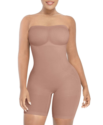 SHAPELLX Strapless Shapewear Bodysuit with Tummy Control