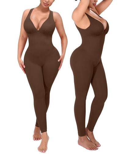 SHAPELLX Women's Tummy Control One-Piece Yoga Jumpsuit