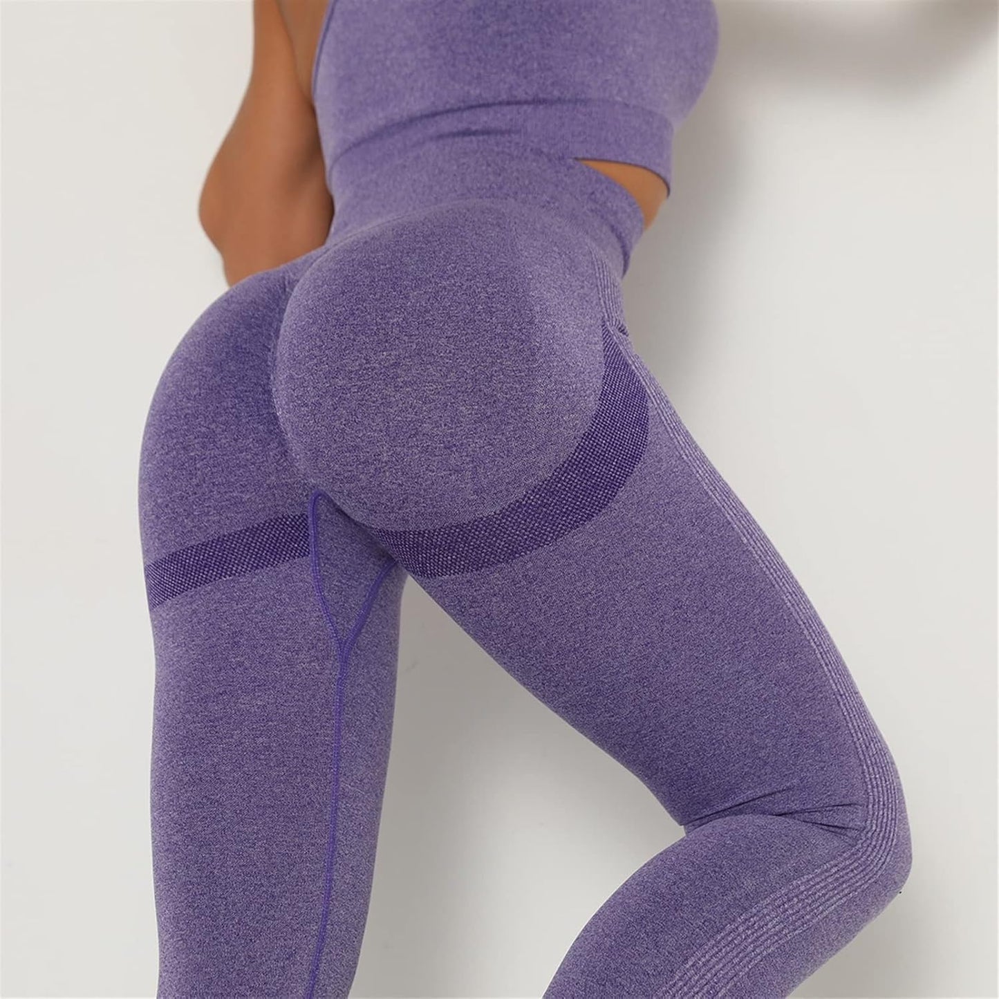 LSCZSLYH High-Waist Seamless Yoga Leggings for Women
