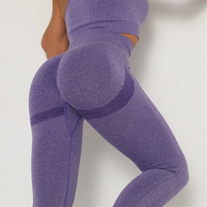 LSCZSLYH High-Waist Seamless Yoga Leggings for Women