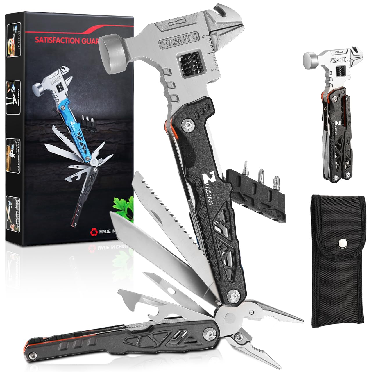 18 in 1 Stainless Steel Survival Multitool Pliers with Replaceable Alloy Blades