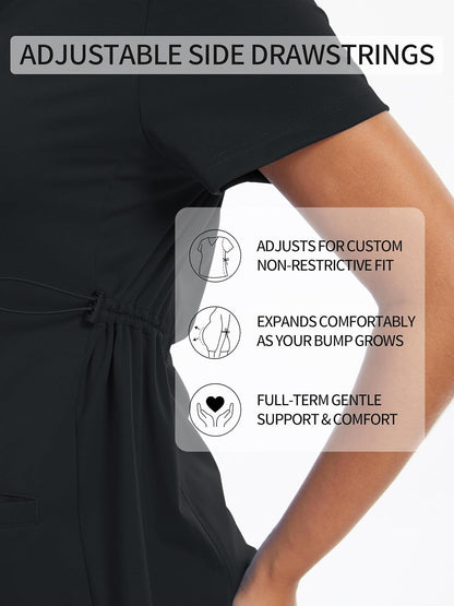 Women's Maternity Scrub Top V-Neck Medical Uniform