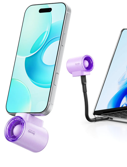 Portable USB C Phone Cooling Fan 17000RPM 4 Speed Mini Fan for iPhone Tablet