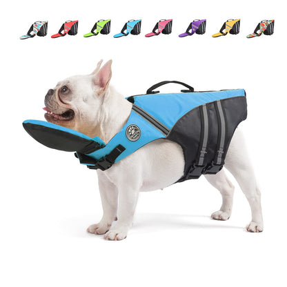 Reflective Dog Life Jacket with Removable Neck Float & Rescue Handle