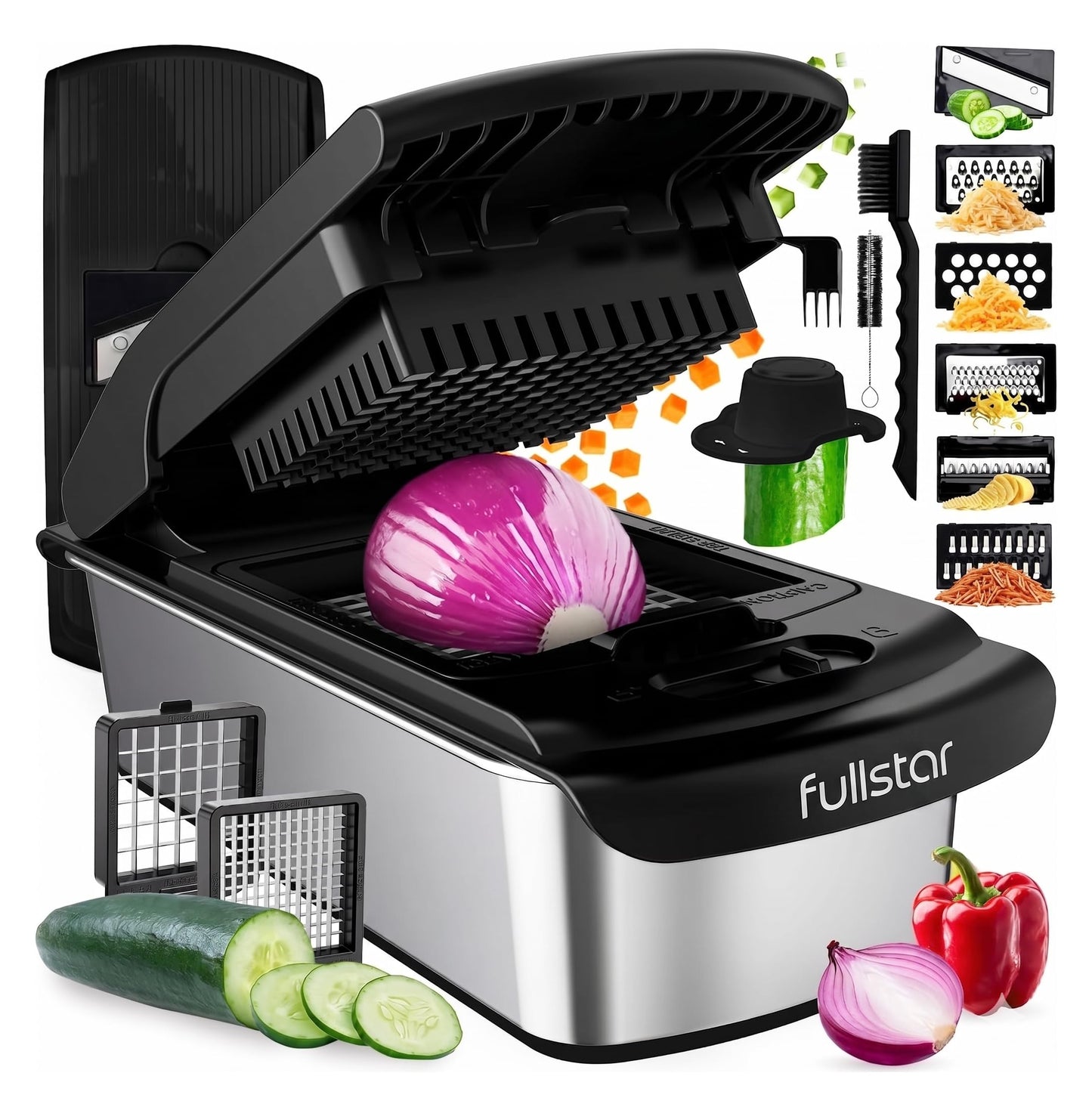 Fullstar Pro 8 in 1 Vegetable Chopper Mandoline Slicer with Storage Container
