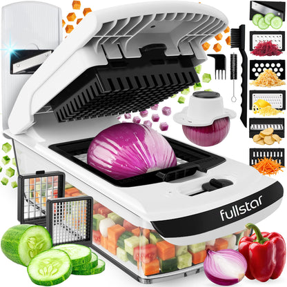 Fullstar Pro 8 in 1 Vegetable Chopper Mandoline Slicer with Storage Container
