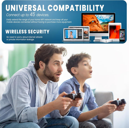 WiFi Extender Signal Booster for Home,Long Range Coverage & Quick Setup