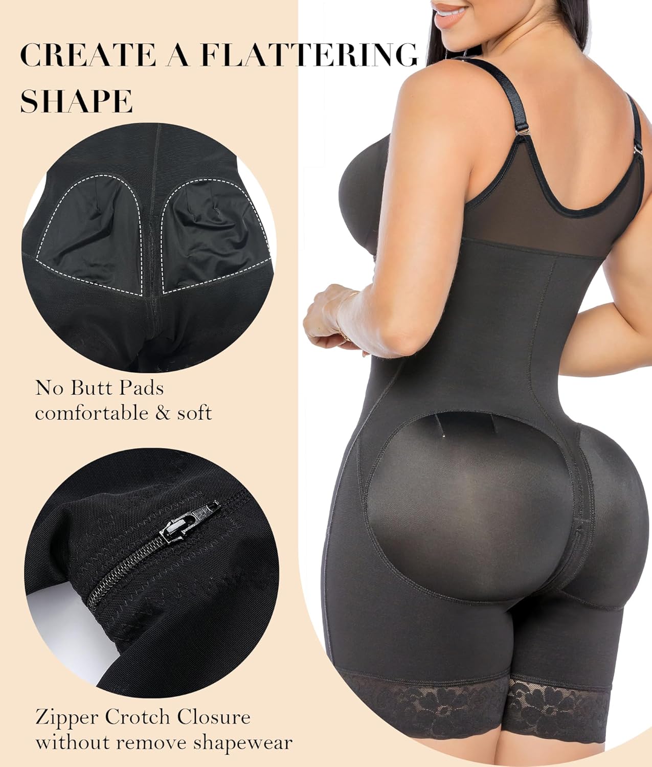 YIANNA Postpartum Shapewear Bodysuit with Tummy Control
