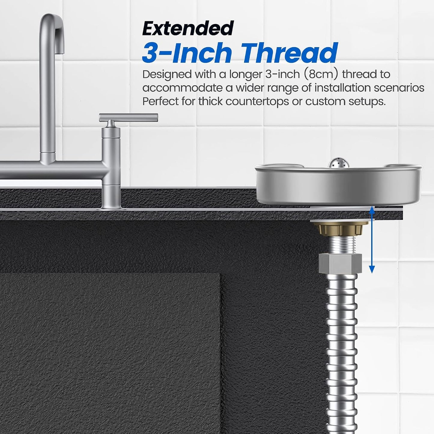 9-Jet High Pressure Glass Rinser Stainless Steel Sink Cup Washer