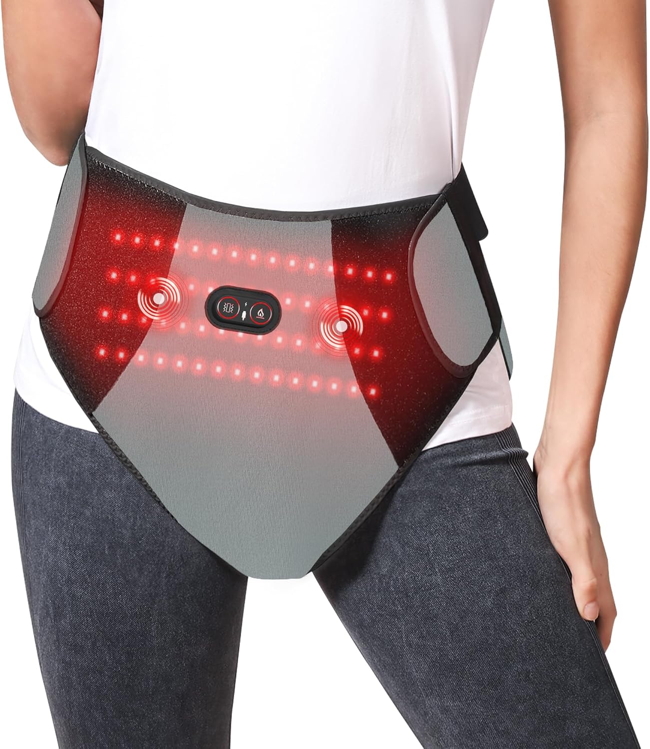 Wireless Period Heating Pad with Vibration Massage for Cramp Pain Relief