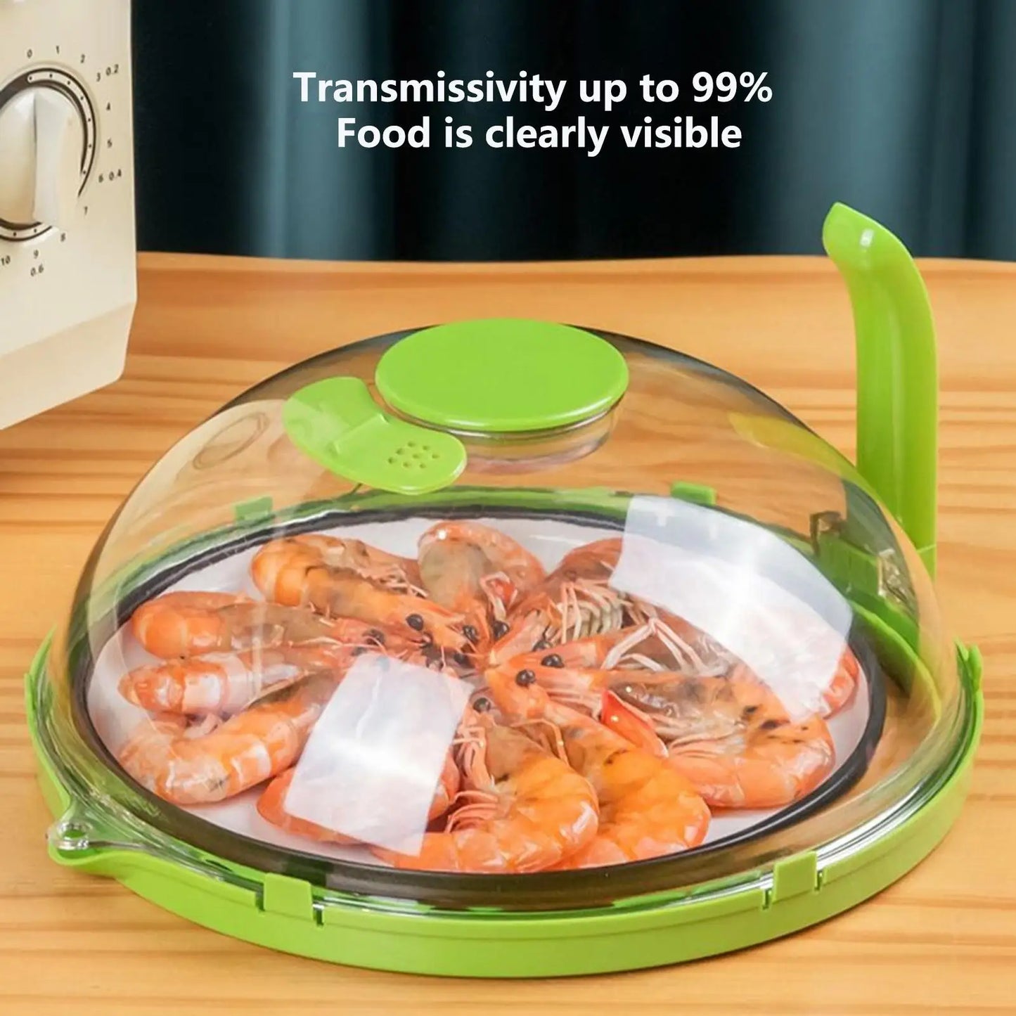 Microwave Splatter Cover | Clear Food Lid with Handle