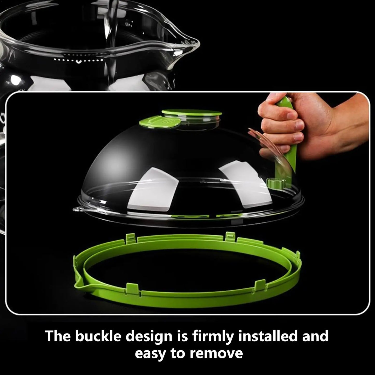 Microwave Splatter Cover | Clear Food Lid with Handle