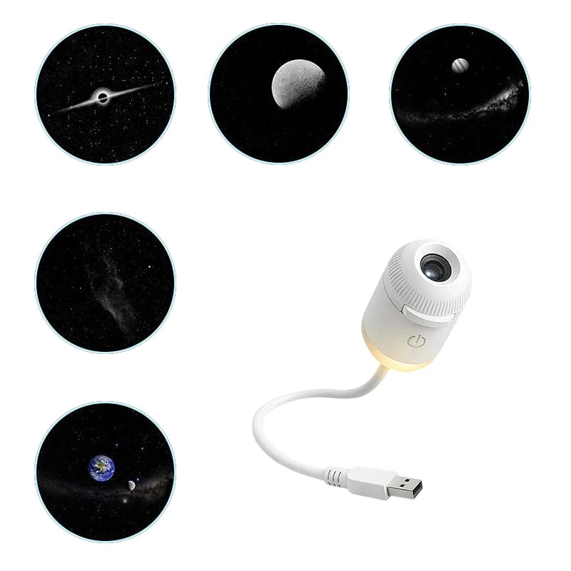 USB Mini Star Galaxy Projector Night Light for Car & Bedroom