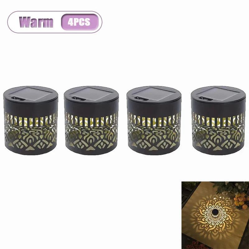 Solar Sunflower Mandala Wall Lantern, Waterproof Outdoor Garden Fence Light