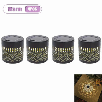 Solar Sunflower Mandala Wall Lantern, Waterproof Outdoor Garden Fence Light