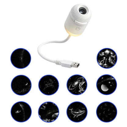 USB Mini Star Galaxy Projector Night Light for Car & Bedroom