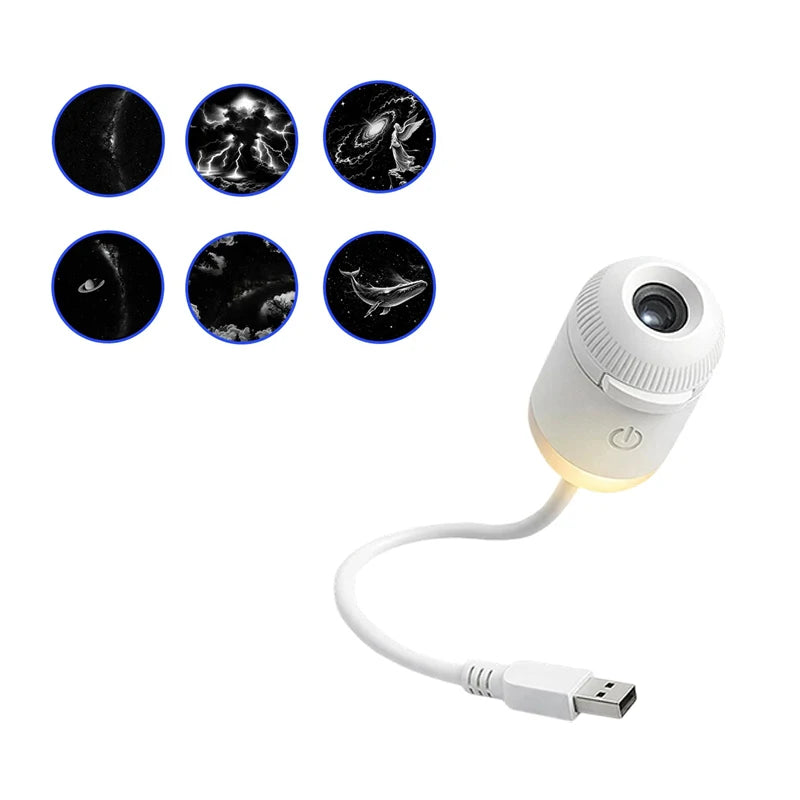USB Mini Star Galaxy Projector Night Light for Car & Bedroom