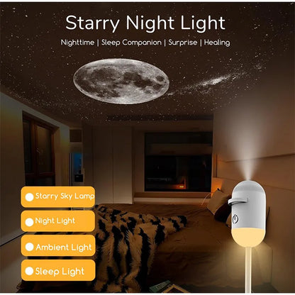 USB Mini Star Galaxy Projector Night Light for Car & Bedroom