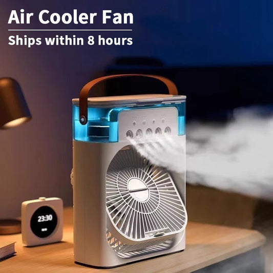 3-in-1 Portable Air Cooler Fan, Humidifier & LED Night Light