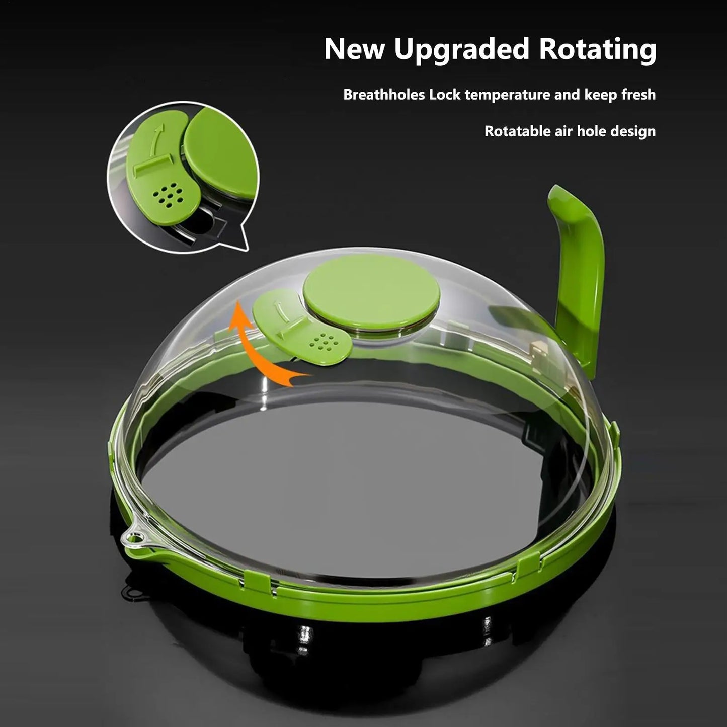 Microwave Splatter Cover | Clear Food Lid with Handle