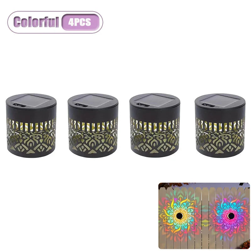 Solar Sunflower Mandala Wall Lantern, Waterproof Outdoor Garden Fence Light