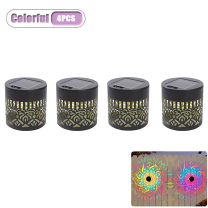 Solar Sunflower Mandala Wall Lantern, Waterproof Outdoor Garden Fence Light