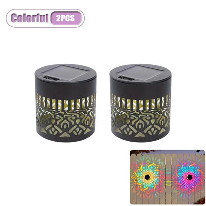 Solar Sunflower Mandala Wall Lantern, Waterproof Outdoor Garden Fence Light