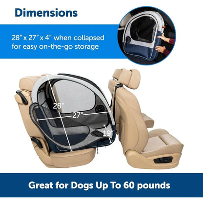 Collapsible Mesh Pet Travel Carrier for Car Travel