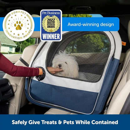 Collapsible Mesh Pet Travel Carrier for Car Travel