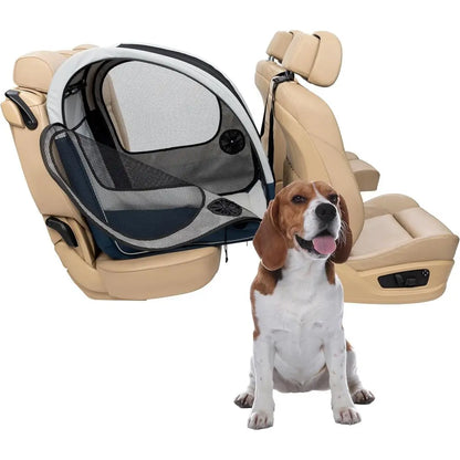 Collapsible Mesh Pet Travel Carrier for Car Travel