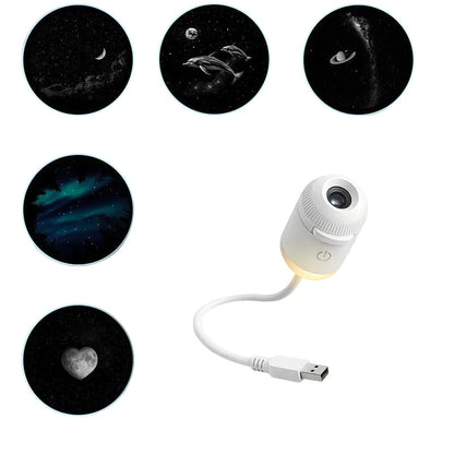 USB Mini Star Galaxy Projector Night Light for Car & Bedroom