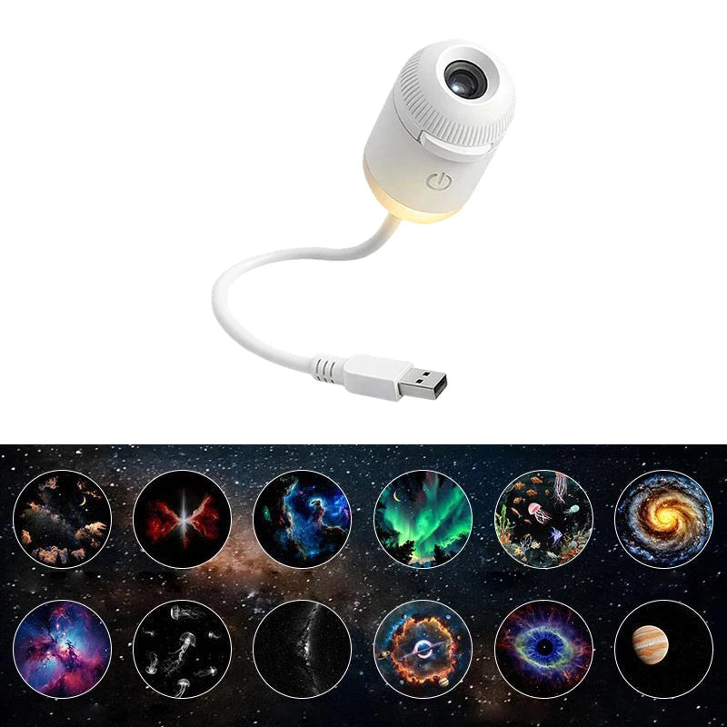 USB Mini Star Galaxy Projector Night Light for Car & Bedroom