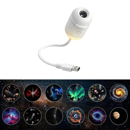 USB Mini Star Galaxy Projector Night Light for Car & Bedroom