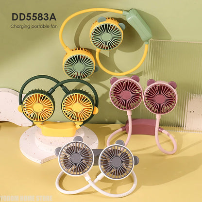 Neck Hanging Fan, USB Rechargeable, 2-Speed Portable Neck Fan