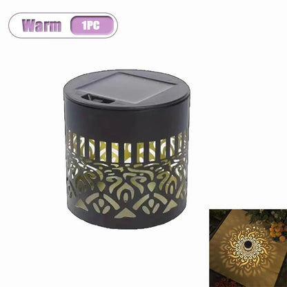 Solar Sunflower Mandala Wall Lantern, Waterproof Outdoor Garden Fence Light