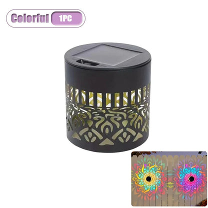 Solar Sunflower Mandala Wall Lantern, Waterproof Outdoor Garden Fence Light