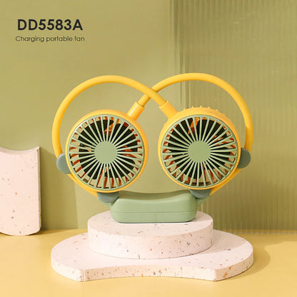 Neck Hanging Fan, USB Rechargeable, 2-Speed Portable Neck Fan