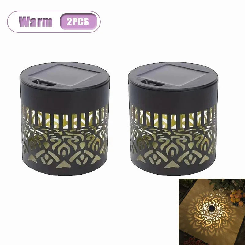 Solar Sunflower Mandala Wall Lantern, Waterproof Outdoor Garden Fence Light