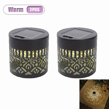 Solar Sunflower Mandala Wall Lantern, Waterproof Outdoor Garden Fence Light