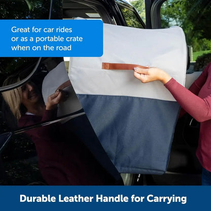 Collapsible Mesh Pet Travel Carrier for Car Travel