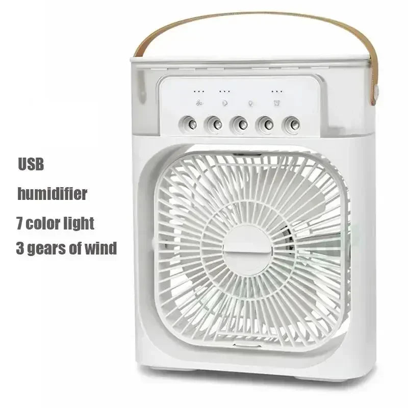 3-in-1 Portable Air Cooler Fan, Humidifier & LED Night Light
