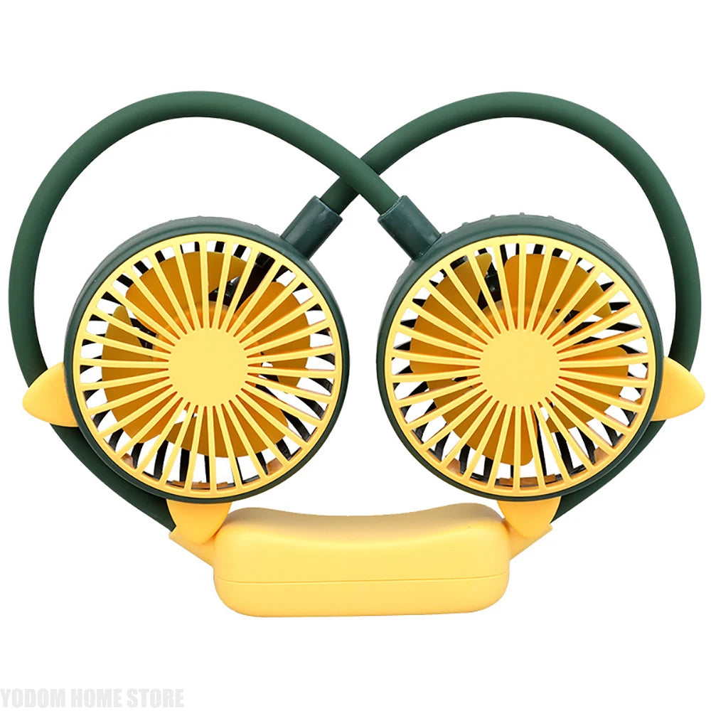 Neck Hanging Fan, USB Rechargeable, 2-Speed Portable Neck Fan