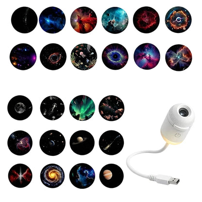 USB Mini Star Galaxy Projector Night Light for Car & Bedroom