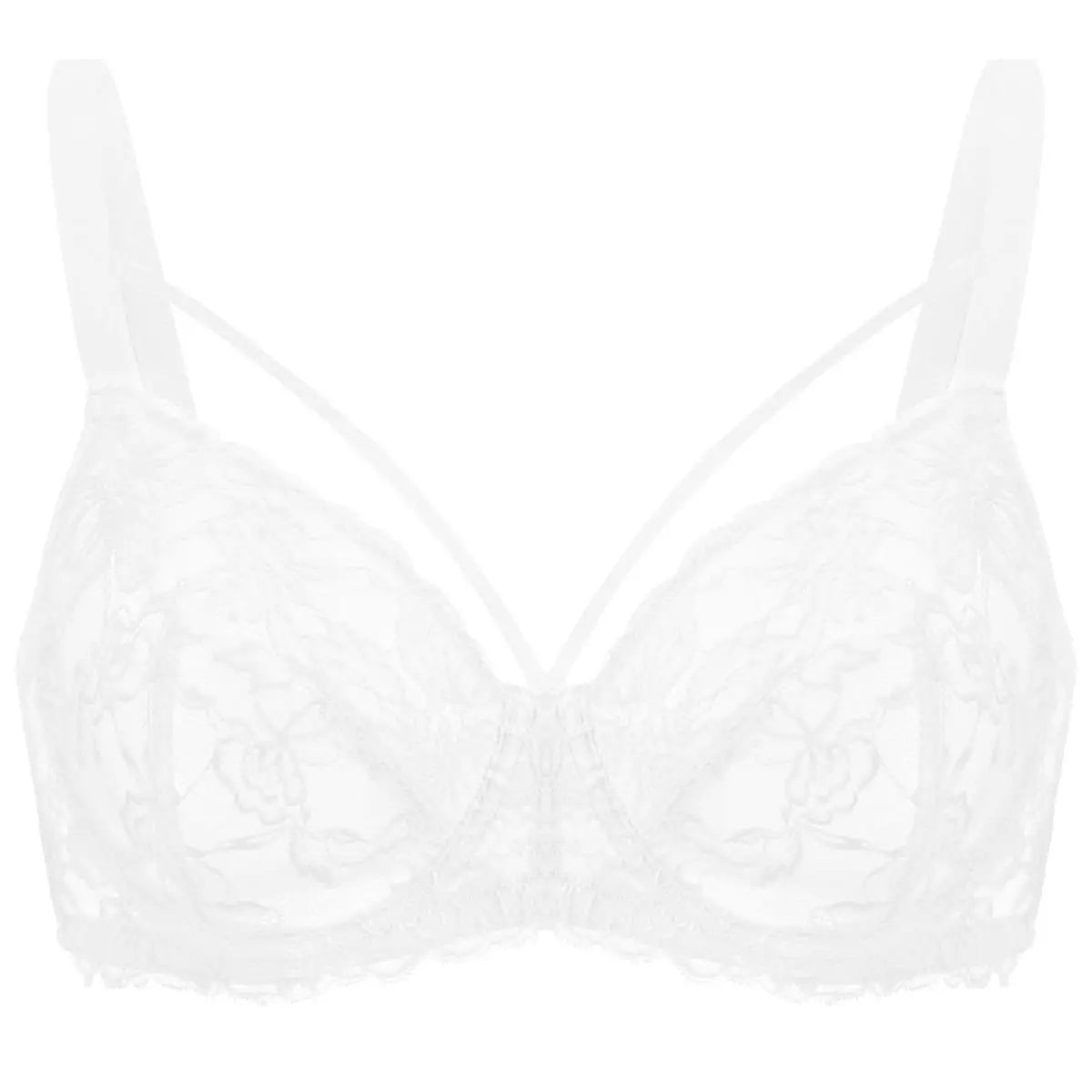 HSIA Pretty In Petals Plus Size Full Coverage Underwire Lace Bra