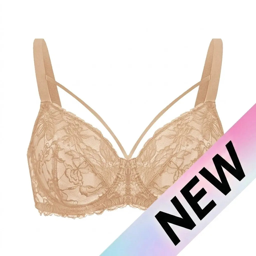HSIA Pretty In Petals Plus Size Full Coverage Underwire Lace Bra