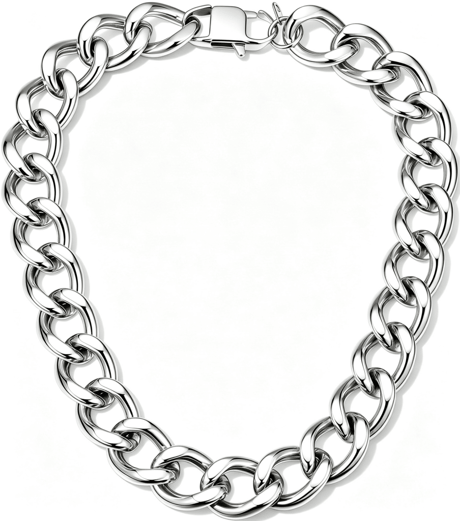 Chunky Cuban Link Chain Necklace for Women, Stainless Steel Gold Tone Hip Hop Choker - Yptuan